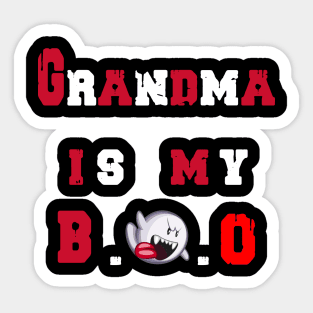 GRANDMA Is My Boo funny Halloween Tee Shirt Sticker